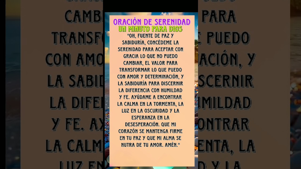 oraci&oacute;n de serenidad