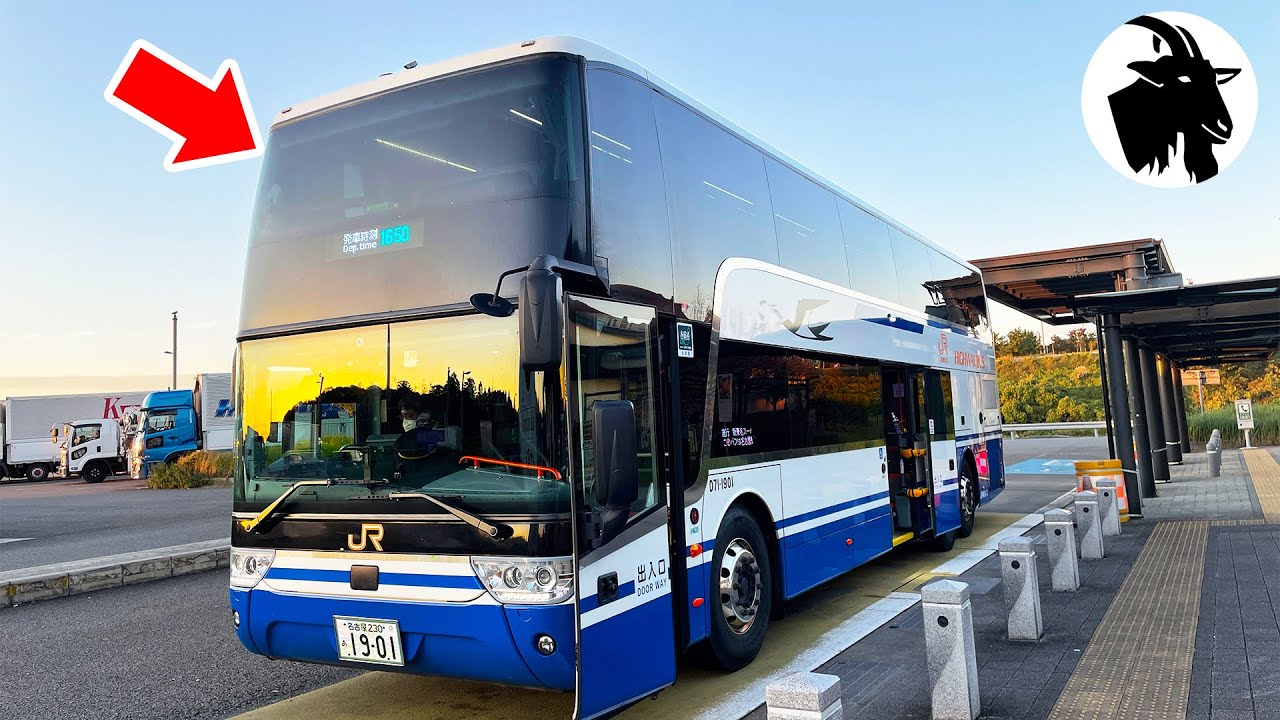 [Luxurious two-story building]🚍It was too great to get on the front row of the bus with a 180° view