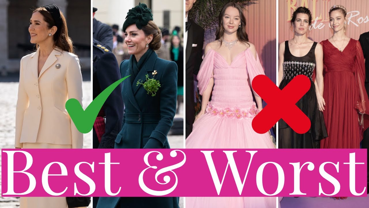 Best & Worst March: Princess Kate St. Patrick's Day, Queen Mary in Dior in France, Monaco Rose Ball