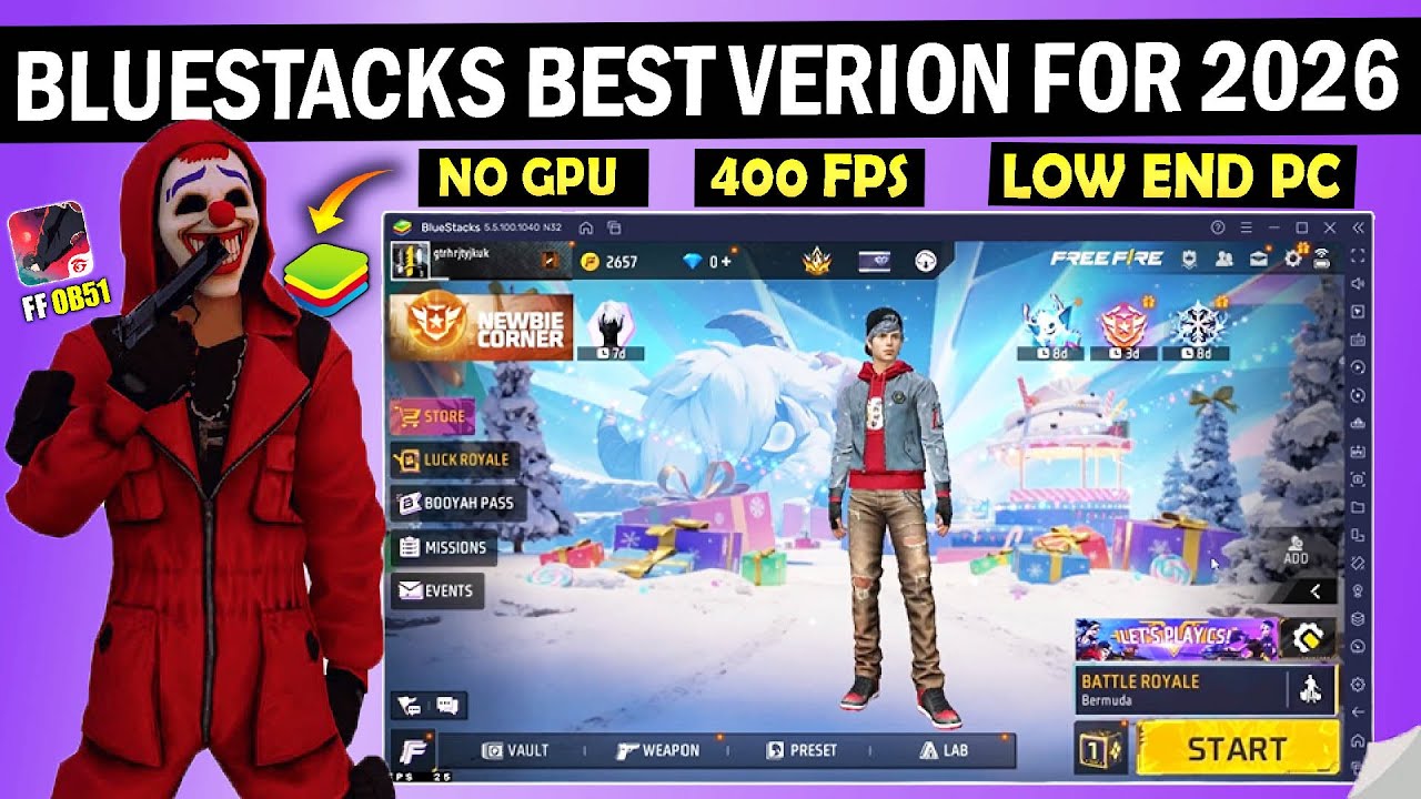 BlueStacks Best Version 2026 🔥 | Low End PC | 240 FPS Smooth Gaming | No GPU