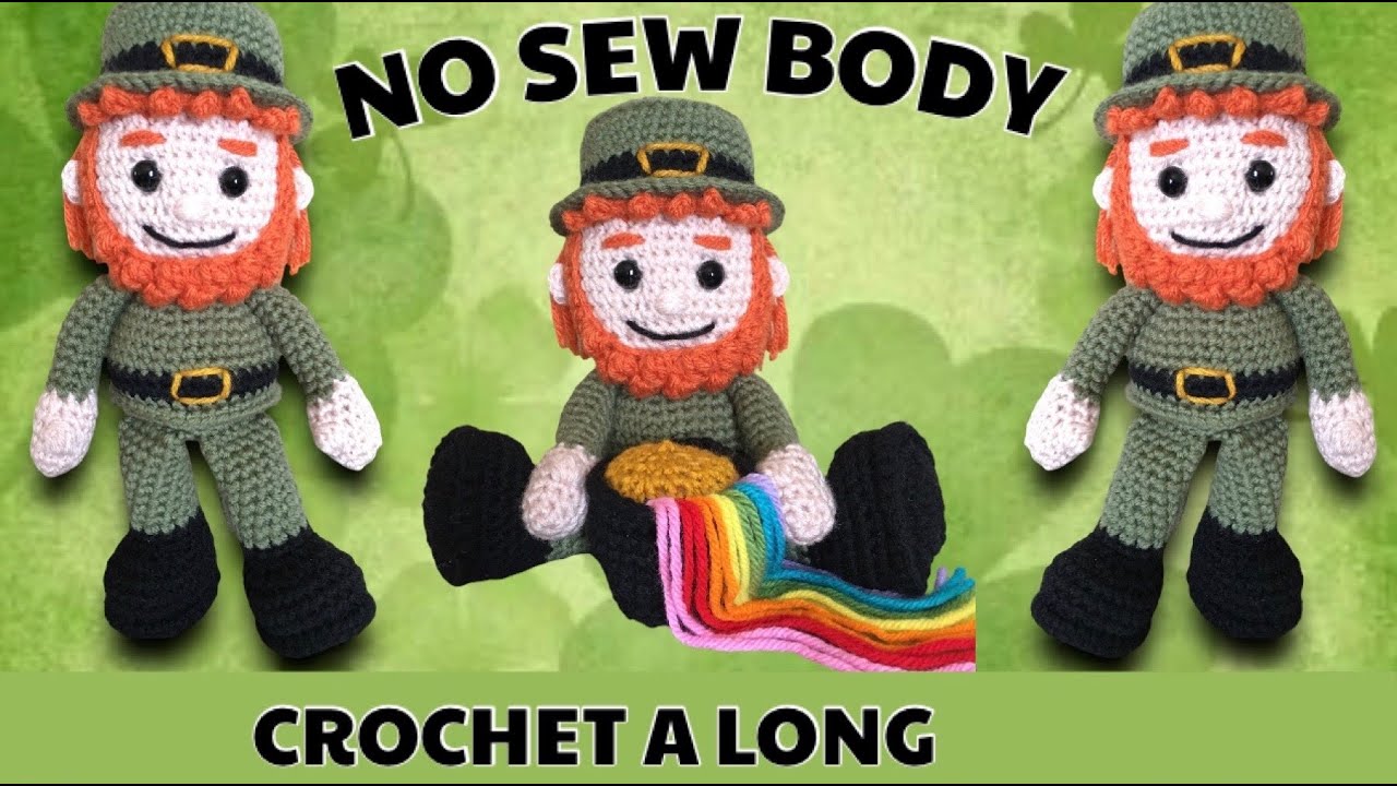 CROCHET LEPRECHAUN ST PATRICKS DAY CROCHET A LONG AMIGURUMI