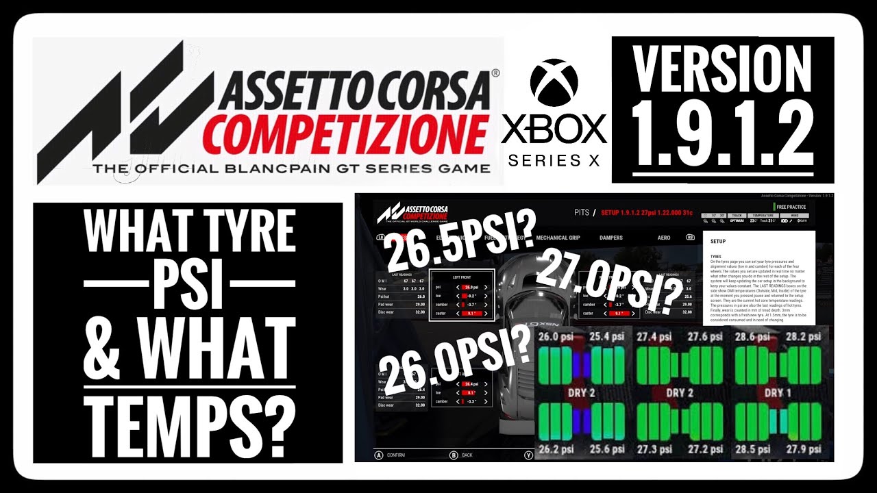 ACC 1.9 What psi ? What tyre temps?