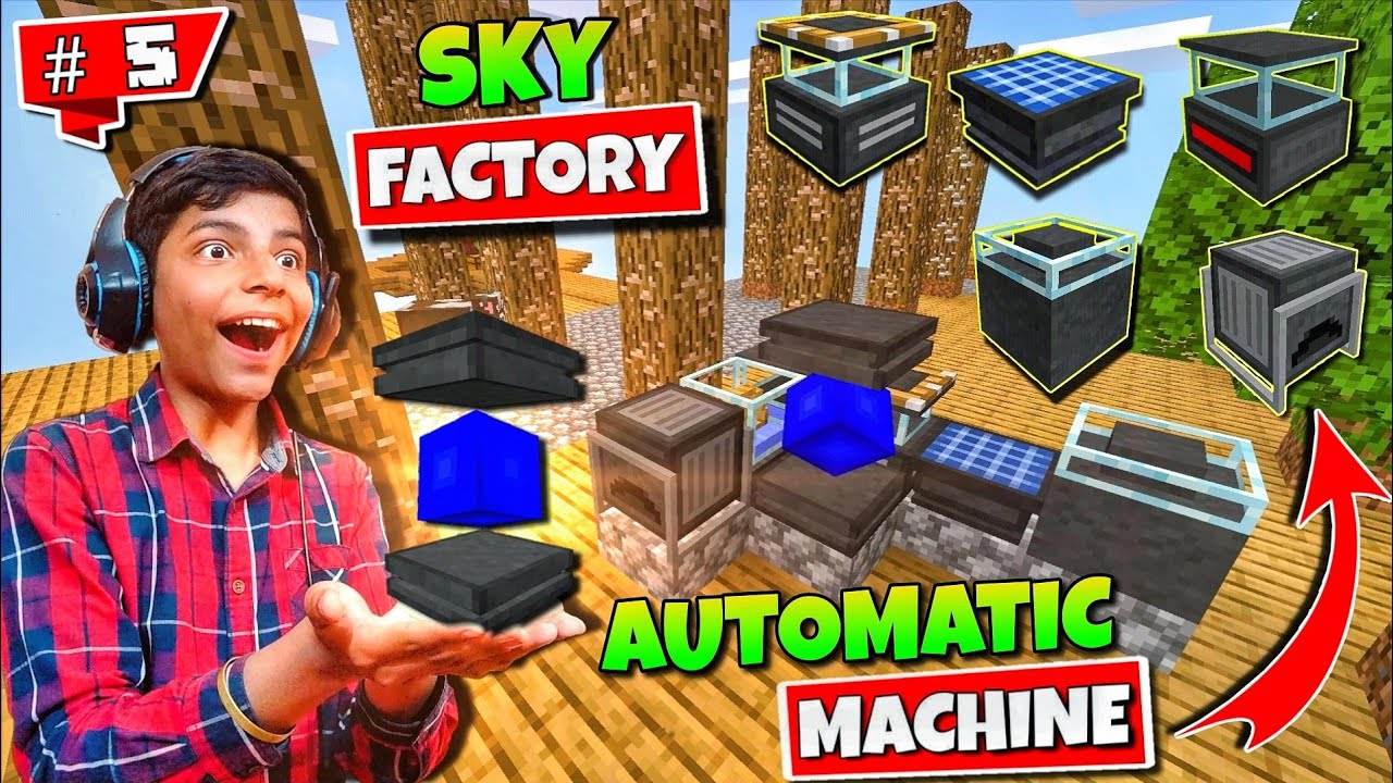 SKYFACTORY #5 | MAKING AUTOMATIC MACHINES | MCPE BEDROCK | HINDI