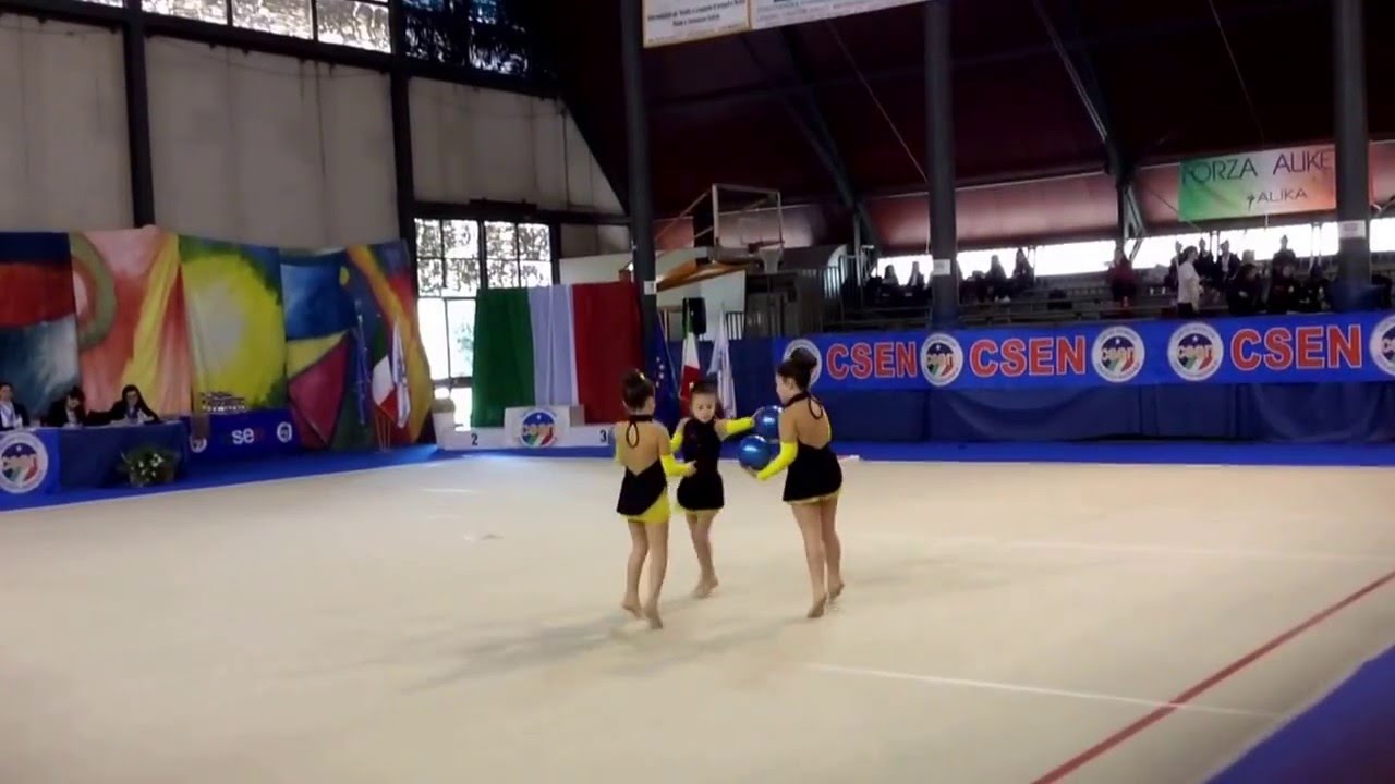 Campionato nazionale ginnastica ritmica CSEN 6classificate squadra palla Asd GymmWell