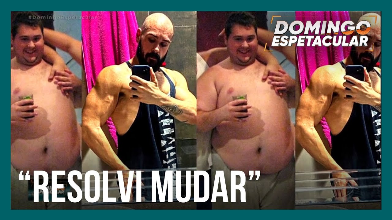 Veja como jovem que chegou a pesar 200 quilos mudou de vida e virou fisiculturista