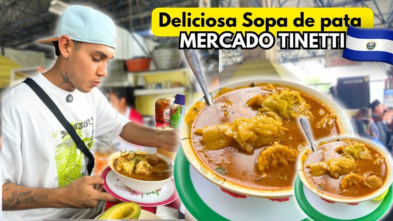 RICA SOPA de PATA en el MERCADO TINETTI de SAN SALVADOR 🤤😮‍💨 la más buscada😱