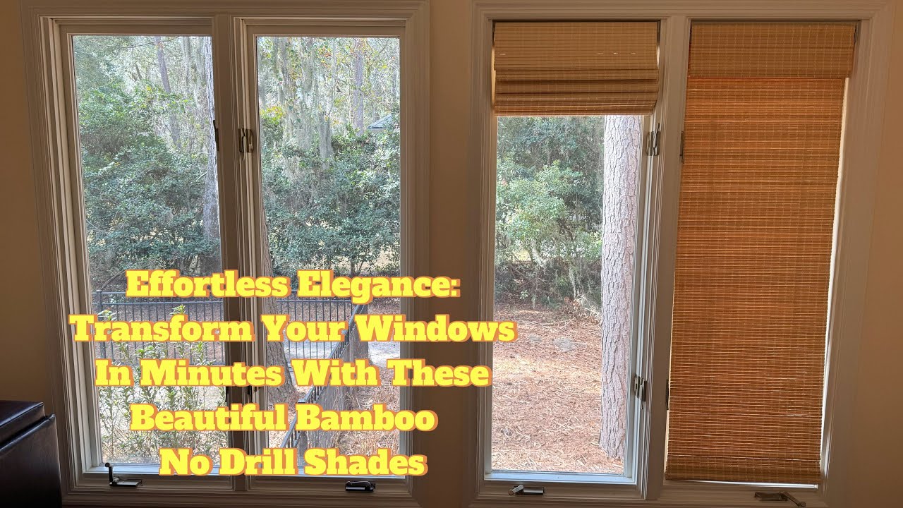 LazBlinds No Tools No Drill Cordless Bamboo Shades In Minutes