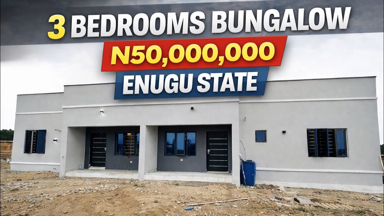 N50M Bungalow For Sale In Enugu | 3 Bedrooms Off-Plan Bungalow | House For Sale Near Nike Lake