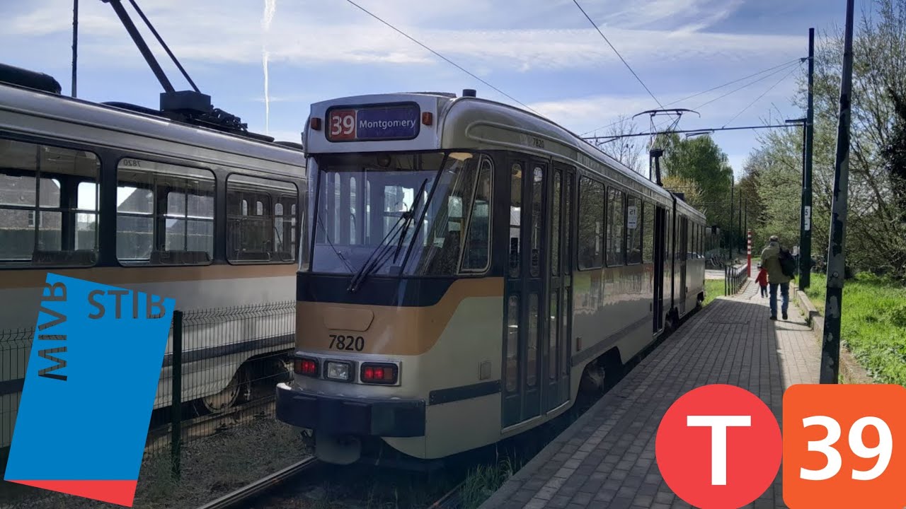 STIB Tram 39 Trajet complet (Montgomery vers Ban Eik) dans un PCC 7700/7800 (7820)