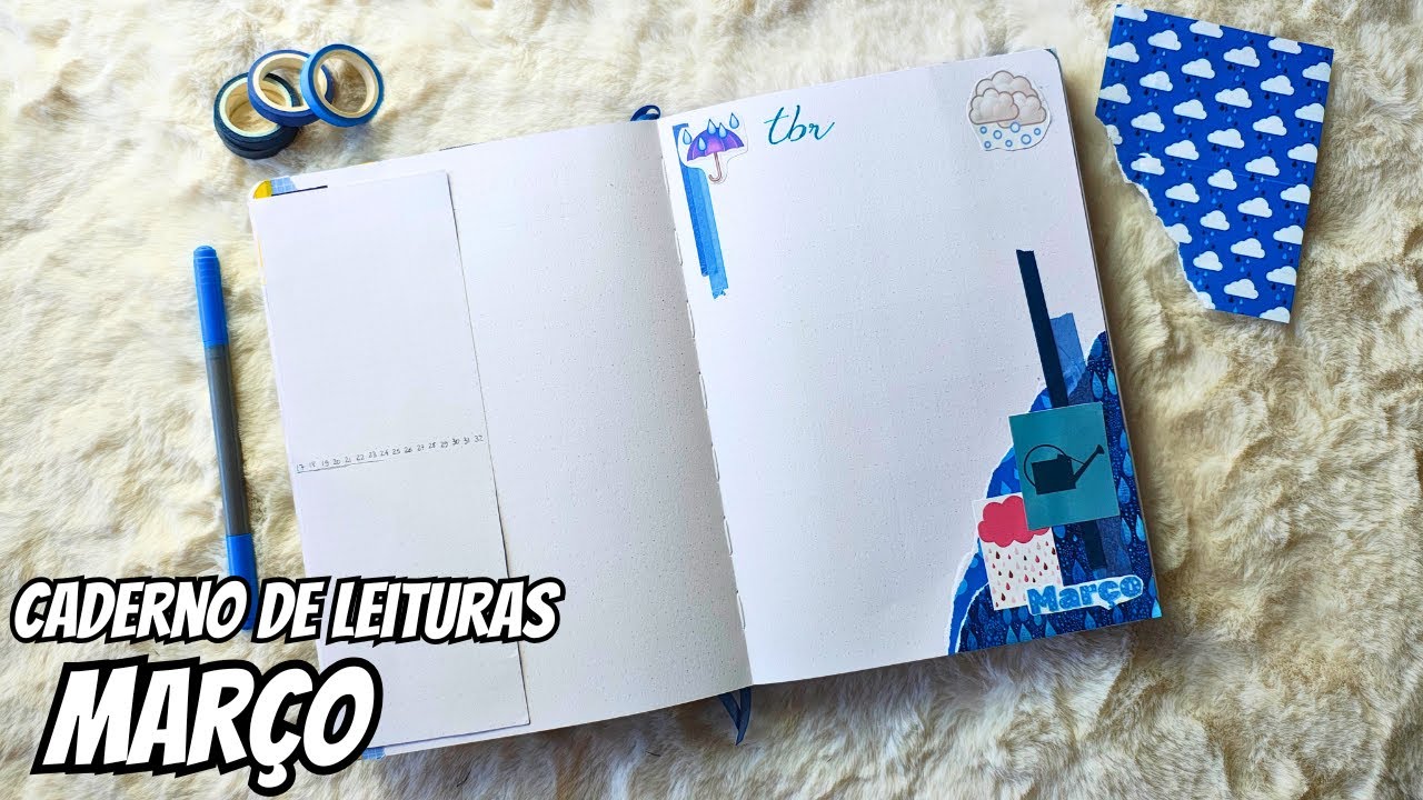 Caderno de leituras: Março / 2025 (Reading journal: march setup)