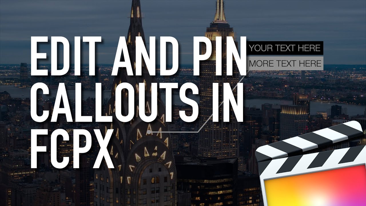 How to Edit and Pin Callouts in Final Cut Pro X FCPX
