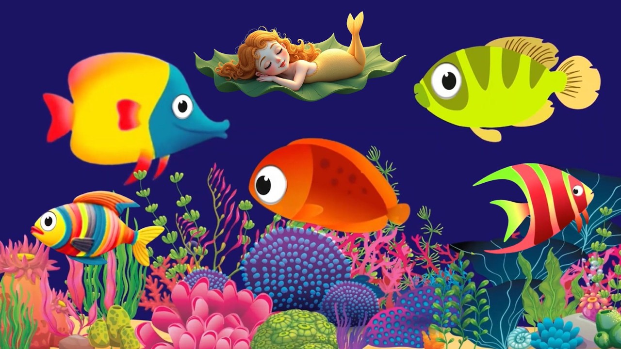 Bedtime Lullaby for Babies, Kids & Parents 😍 Animation🐟Fish lullaby🐟Calming Fishes #364 #babysle