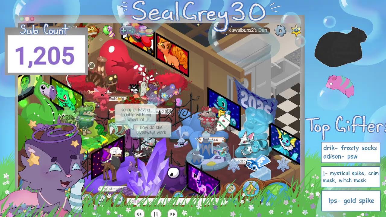 Animal Jam Livestream I giveaways every 5 I sealgrey30 I lets get to 1.2k!!