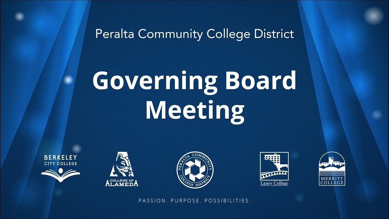 Peralta Colleges Board of Trustees meeting: August 25, 2026 Open Session