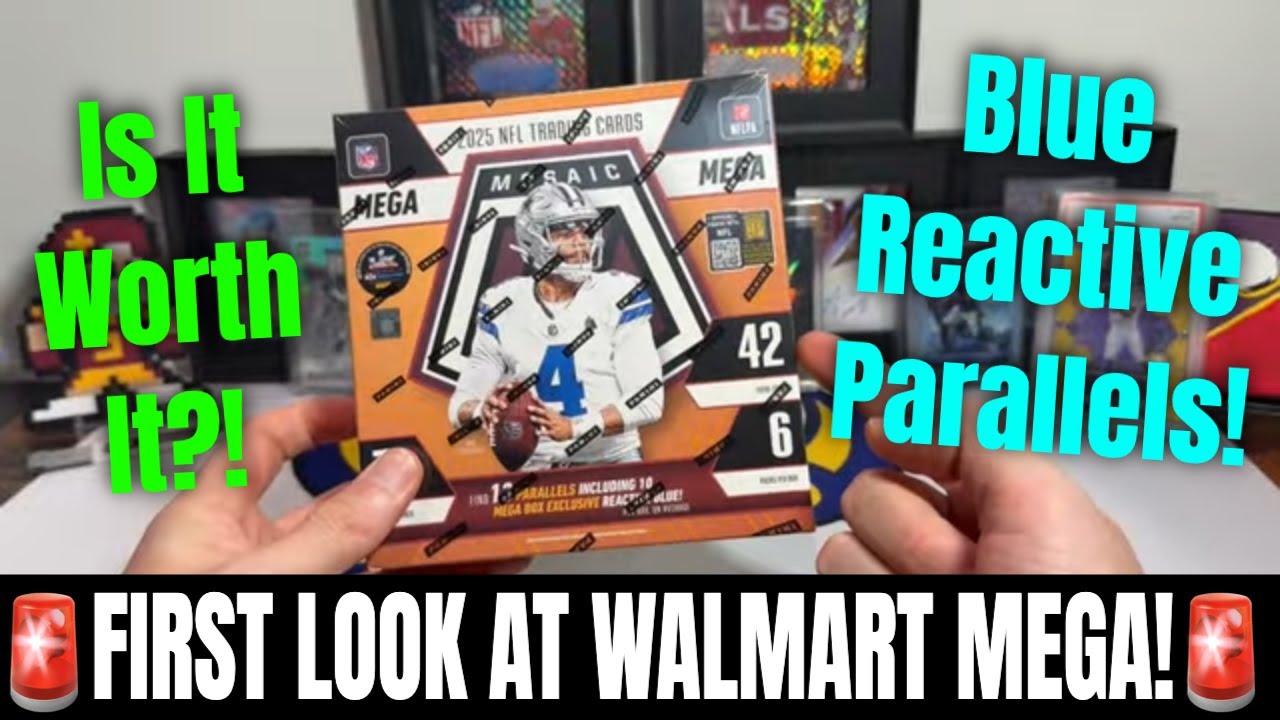*🚨ПЕРВЫЙ ВЗГЛЯД🚨* НА МЕГАКОРОБКУ MOSAIC FOOTBALL 2025 ГОДА ОТ WALMART!! СИНИЕ РЕАКТИВНЫЕ ПАРАЛЛЕЛИ!