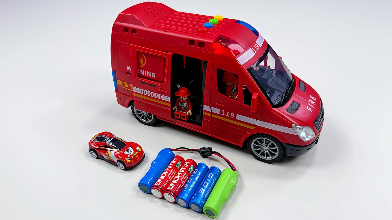 Unboxing RC City Police Car, EV Crab, fire rescue vehicle, RC City transport vehicle