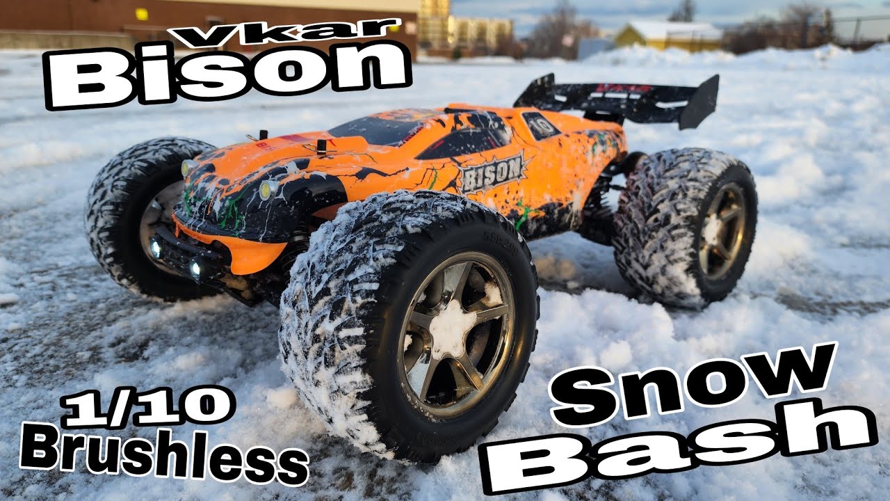 RC Car Snow Bash! Vkar Bison 1/10 Brushless