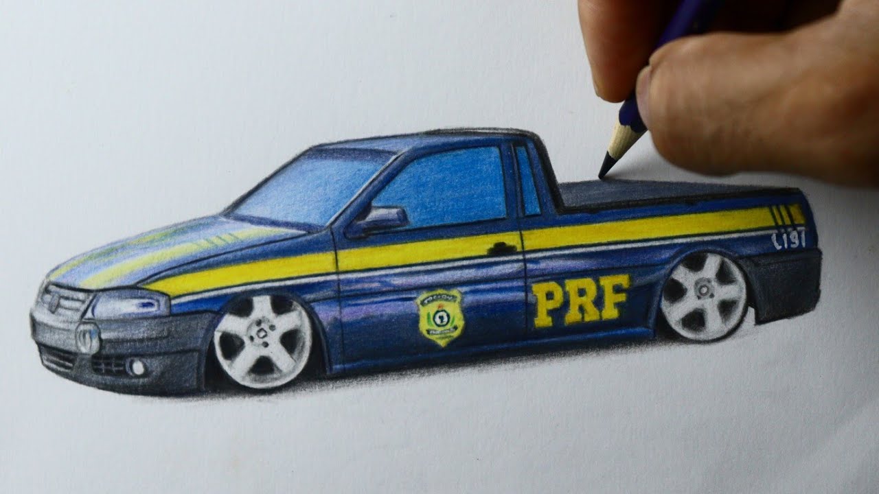 Como desenhar uma Saveiro Surf da PRF