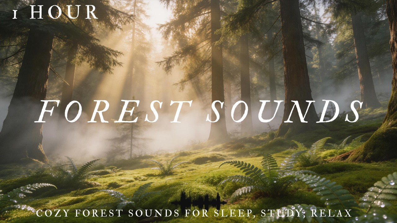 1 Hour Forest Sounds/Gentle Birds Chirping/Relax/Focus/Sleep 森林自然白噪音 鳥鳴 讀書/放鬆/專住 森の音 勉強用BGM 숲소리 공부음악