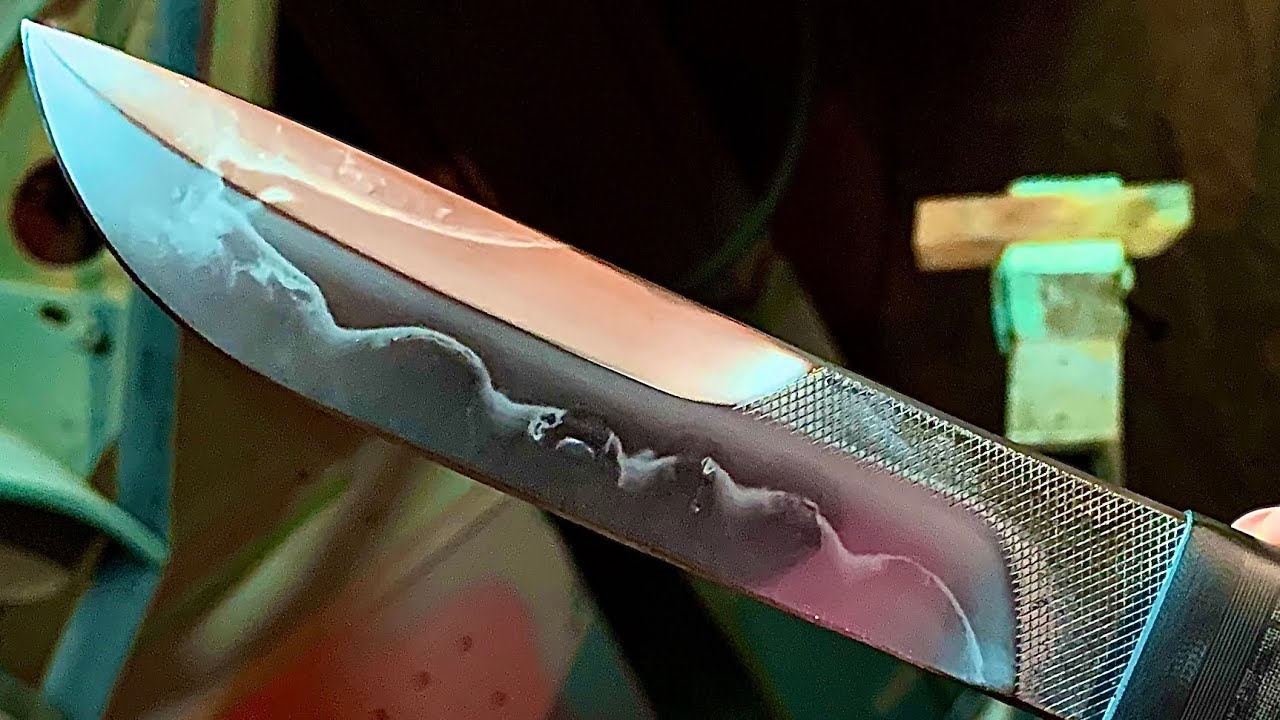 【自作ナイフ】錆びたヤスリから本気出してナイフ作ってみた。【再来】