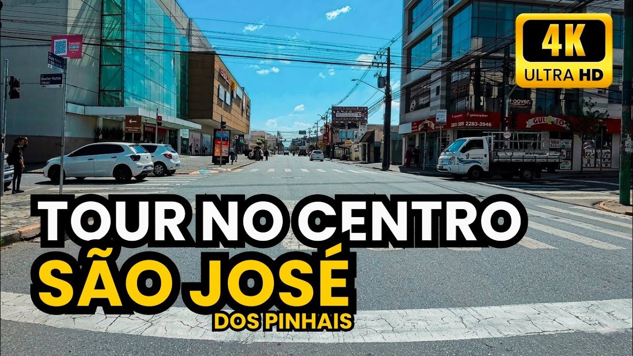 TOUR POR DENTRO DO CENTRO DE SÃO JOSÉ DOS PINHAIS - CURITIBA PARANÁ BRASIL 4K
