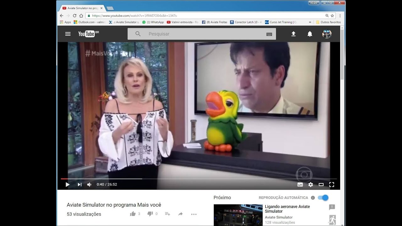 Simulador de v&ocirc;o Aviate Simulator no programa Mais voc&ecirc; #aviation #simuladordevoo #maisvoc&ecirc;