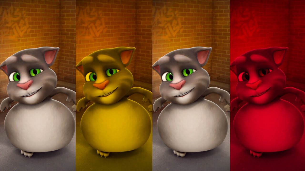 My Talking Tom -- Fails Colors Reaction Pocoyo -- Cartoons Funny Gameplay Mobile 