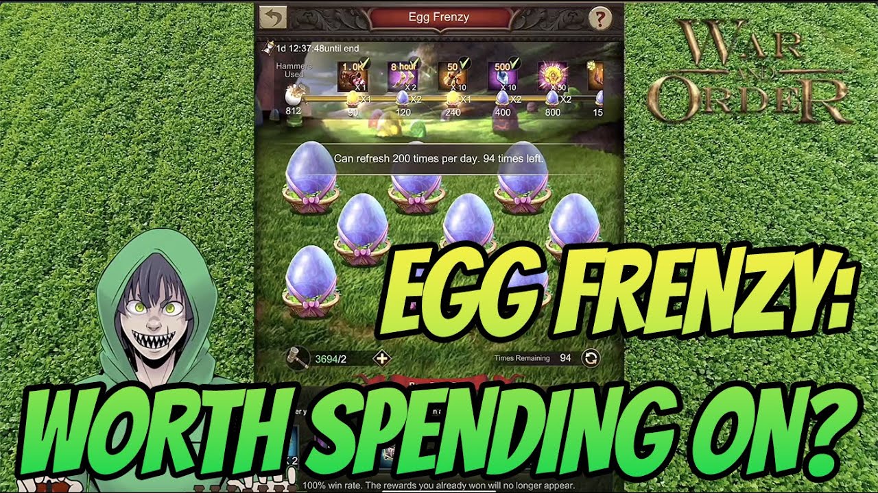 War and Order - Is the Egg Frenzy event worth spending on?
