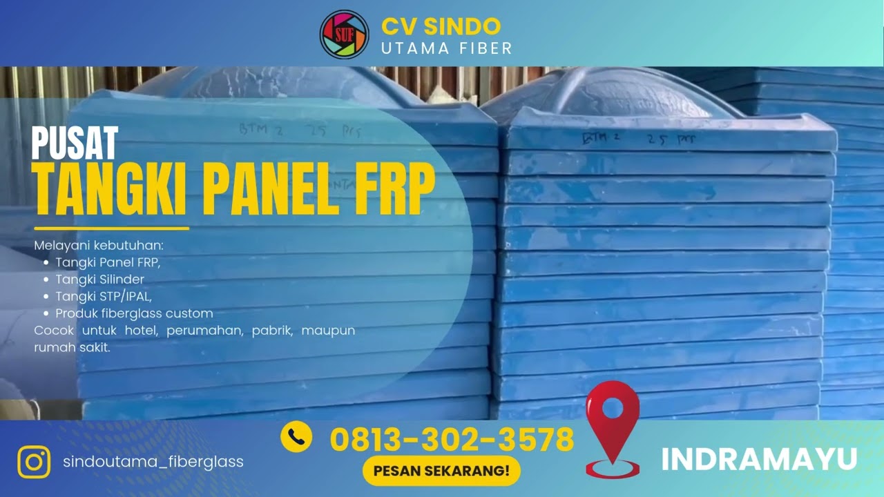 HPWA 0813 302 3578 Terpercaya! Pusat Tangki Panel FRP Terpercaya di Inramayu