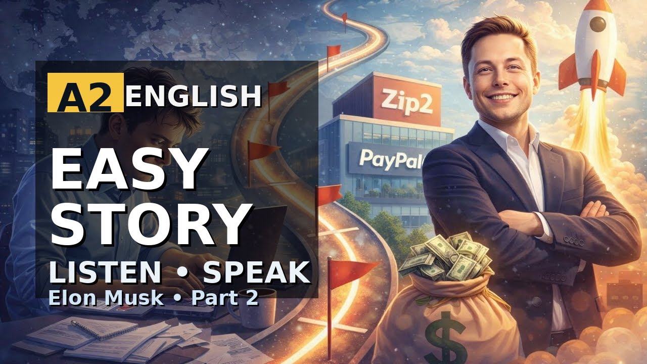 Elon Musk Success Story (Part 2) | Easy English Listening + Speaking Practice (A2)