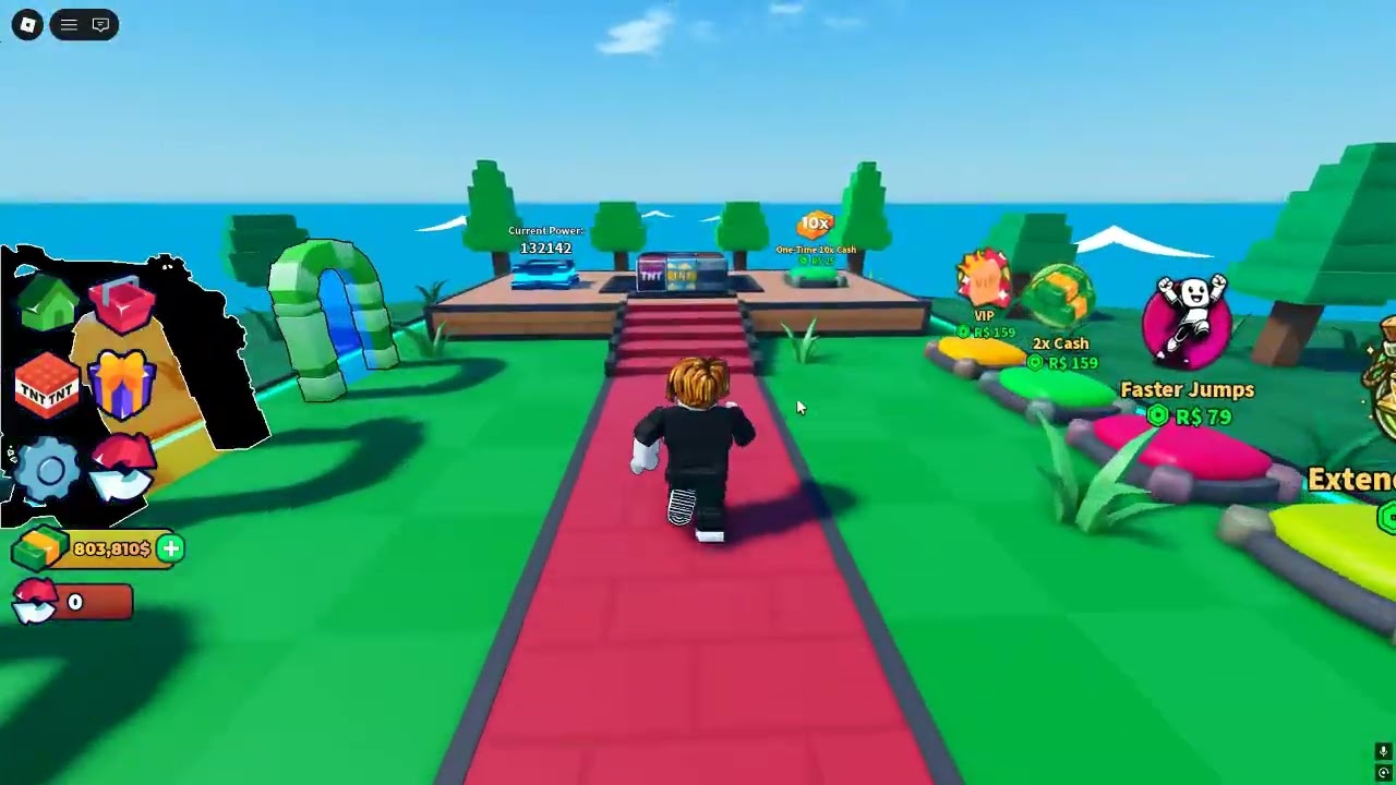 играю в TNT jump! в роблоксе