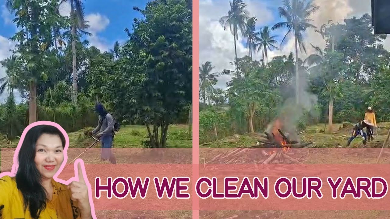 PAANO NAMIN LINISIN ANG AMING BAKURAN@ATEBAMBIE #provincelife #yardcleaning