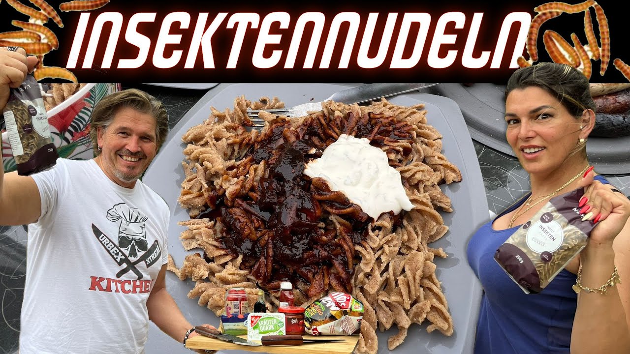 ❌INSEKTEN NUDELN ❌ MIT SCHWARZER TOMATENSOßE 😨😳🍜🍜