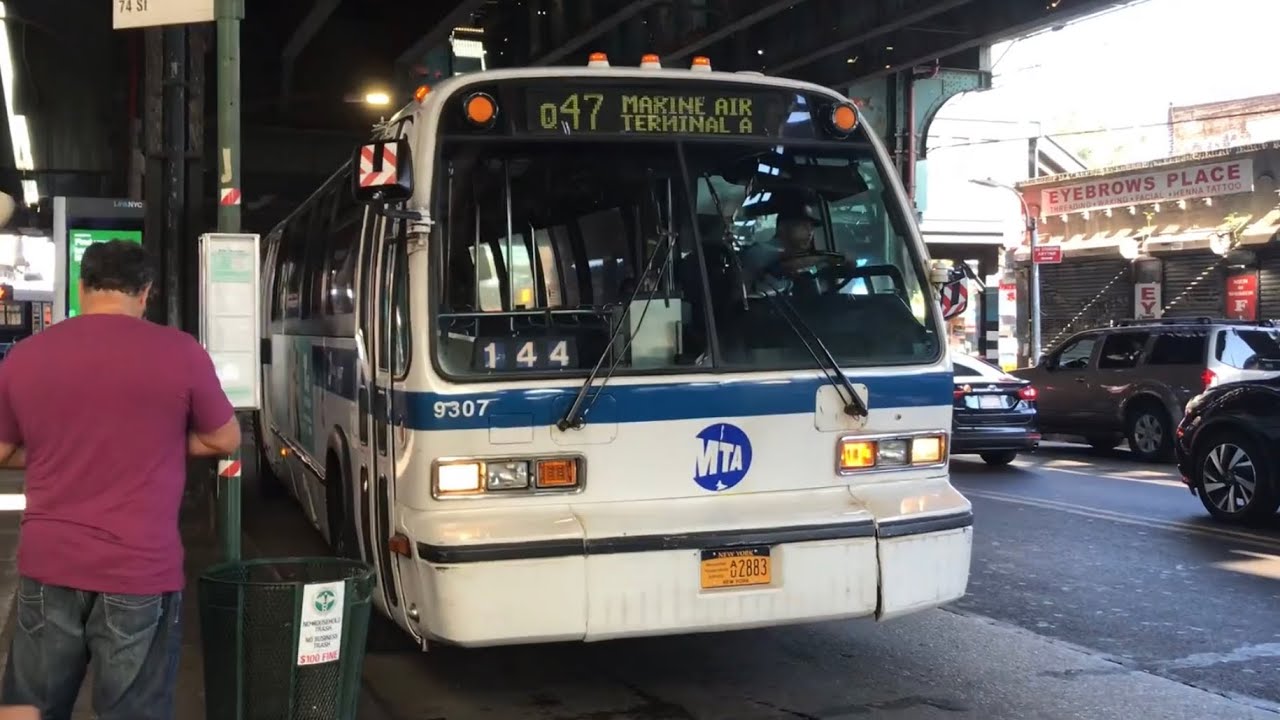 LaGuardia Airport-Marine Air Terminal A Bound 1996 Novabus RTS 9307✈️Q47 Bus From 69th St To 74th St