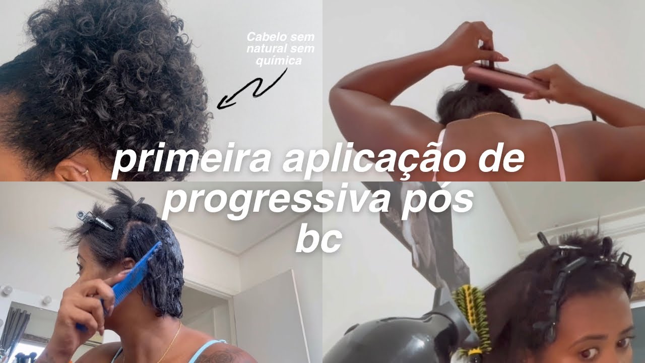 PRIMEIRA APLICAÇÃO DE PROGRESSIVA PÓS BC. #cabelo 