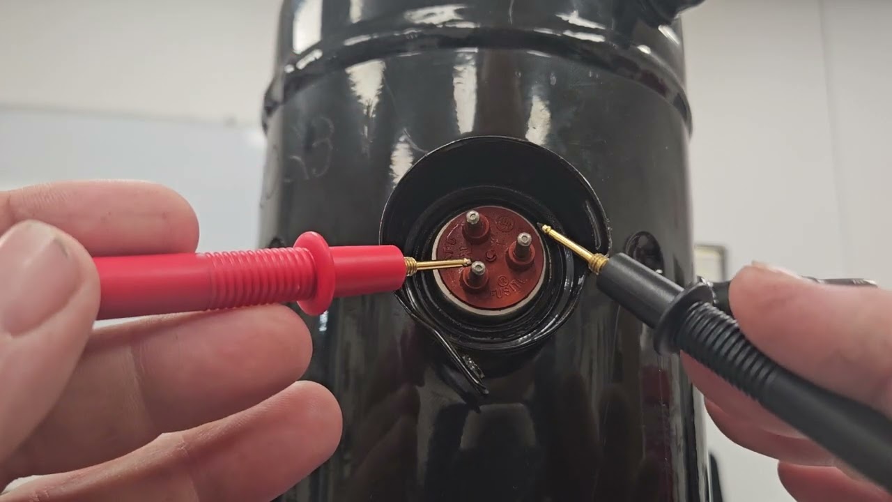 Checking a Compressor for Electrical Continuity #hvac #hvactech #hvactraining #hvacmaintenance