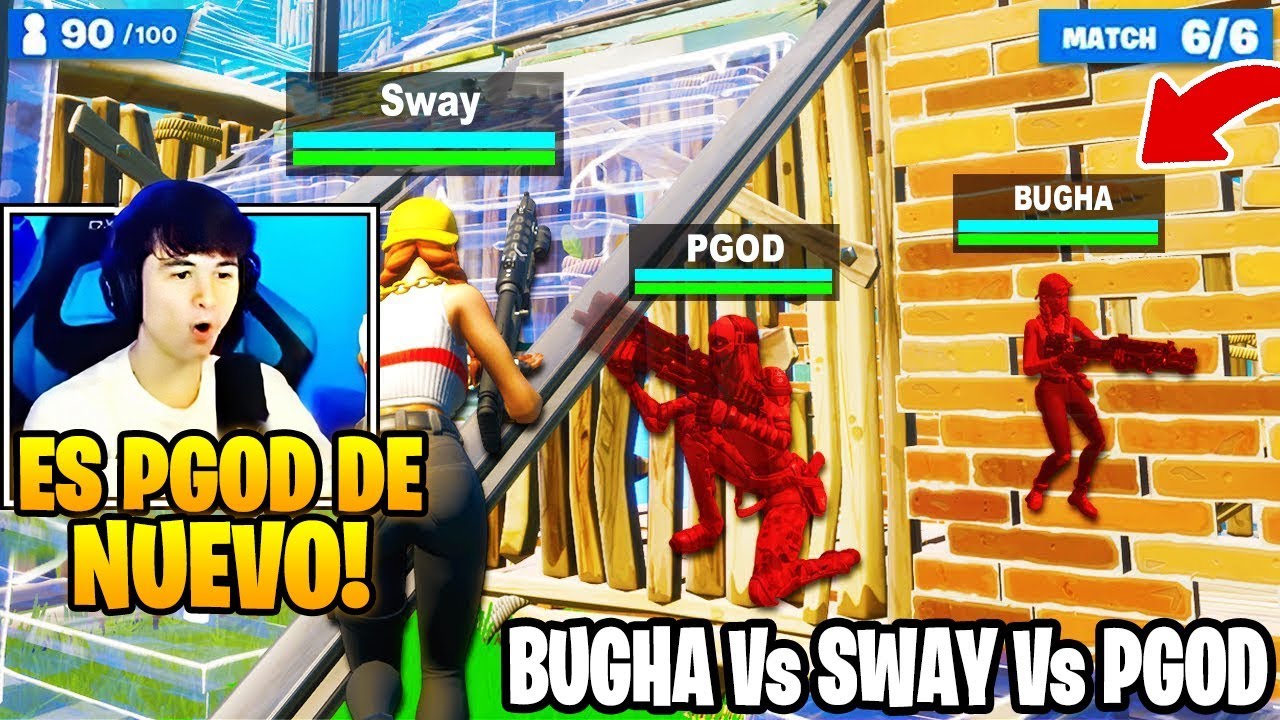 BUGHA Vs PGOD DE NUEVO Y SE ENCUENTRAN A SWAY EN TORNEO de FORTNITE! 😱