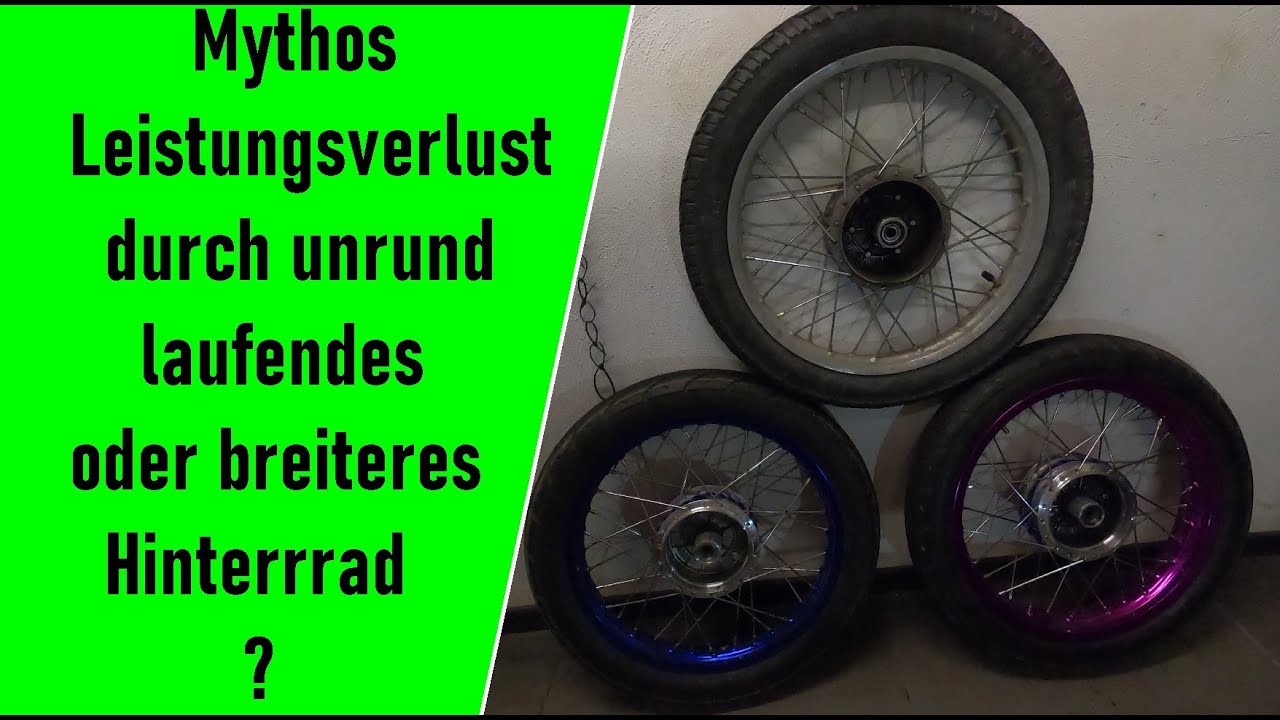 SIMSON Tuning Leistungsverlust durch breitere Felge oder unrund laufendes Hinterrad CO2radtechnik