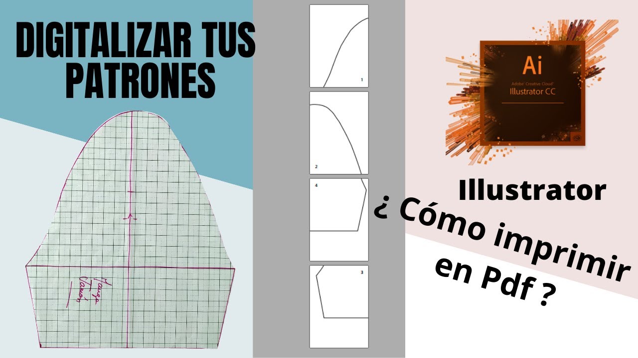 Как оцифровать выкройки или шаблоны одежды в Adobe Illustrator и распечатать их.