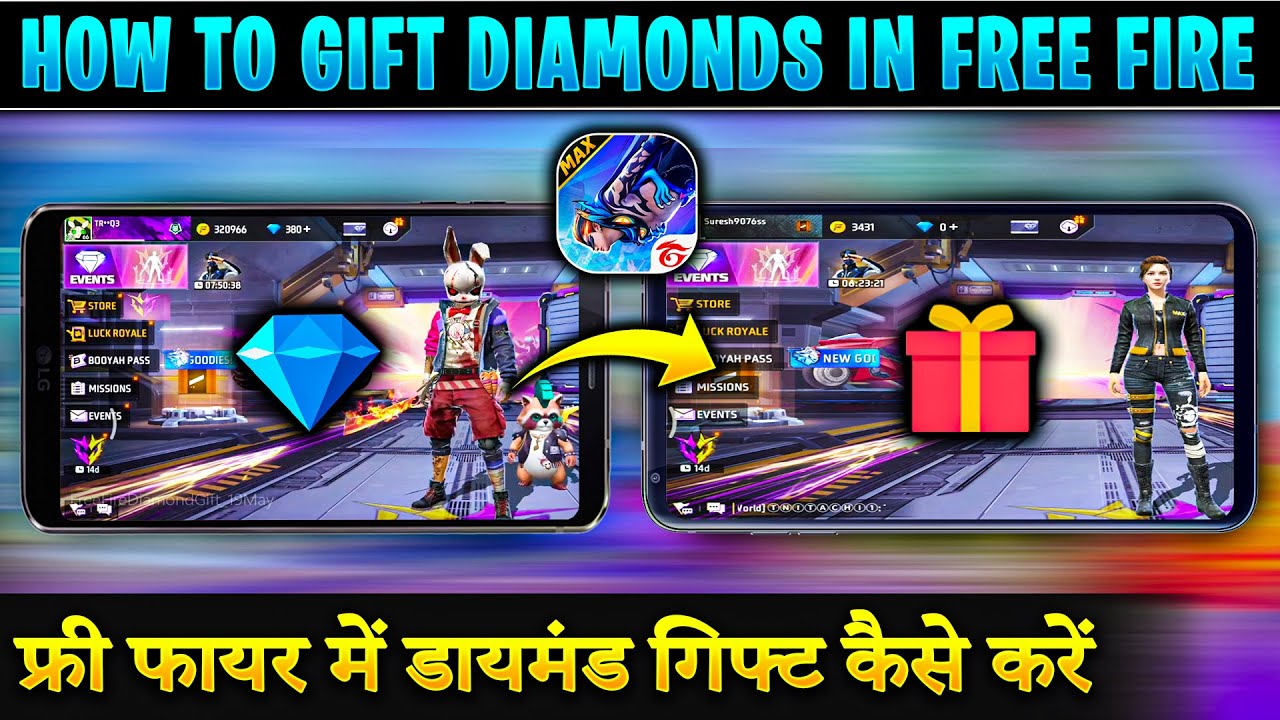Free fire mein friend ko diamond gift kaise karen | How to transfer send diamonds in free fire