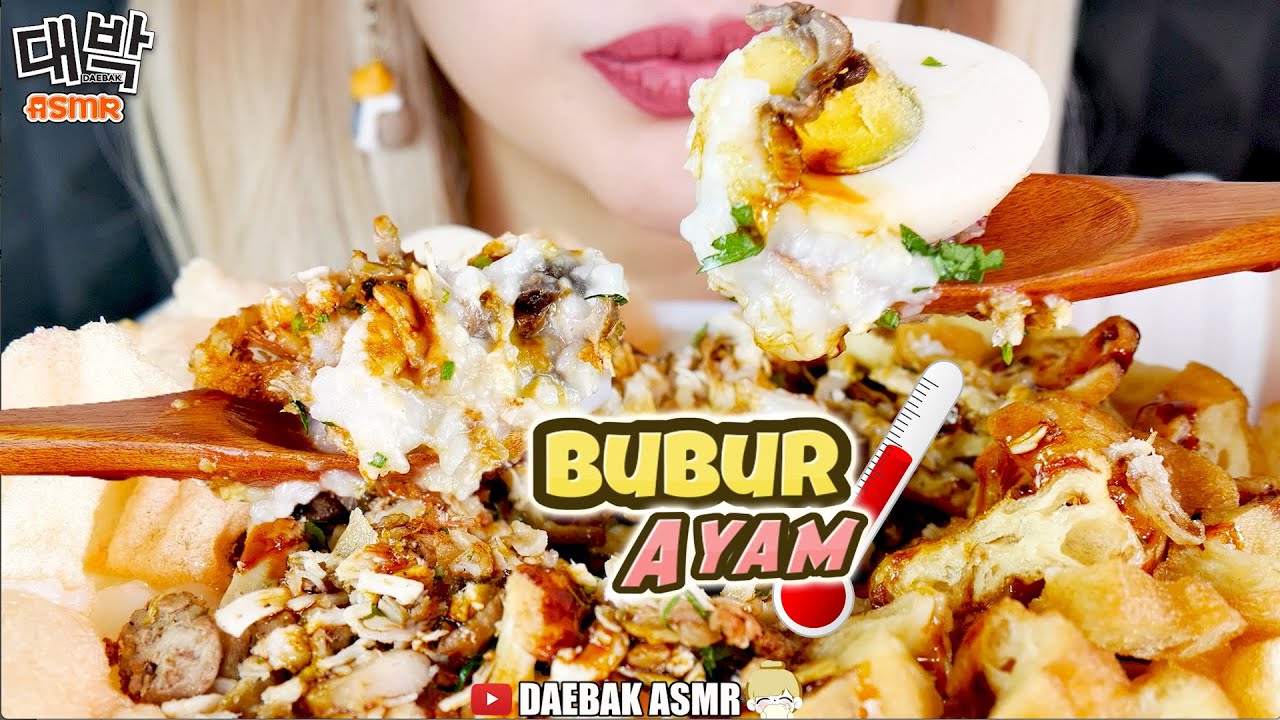 REQUEST#44: ASMR 🤒🍚BUBUR AYAM ATI AMPELA PENANGKAL SAKIT! | CHICKEN PORRIDGE COMFORT FOOD!🤎