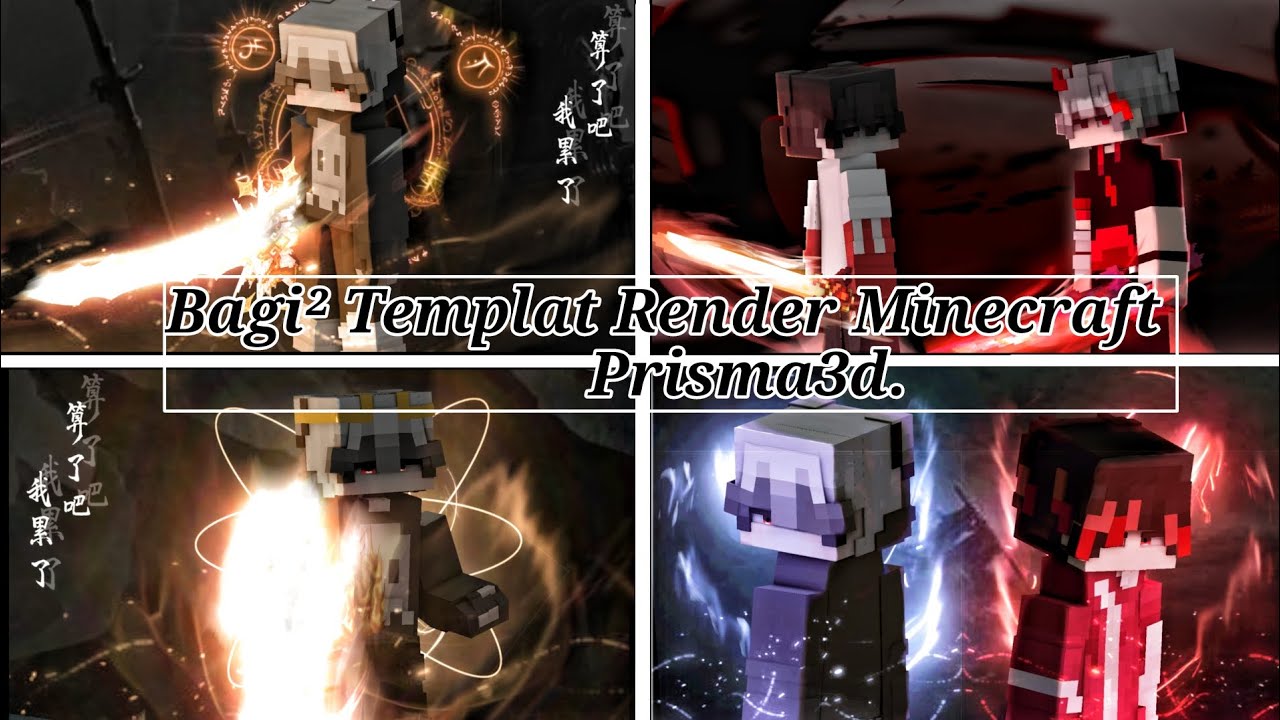 Bagi²||Templat Render Minecraft Prisma3d