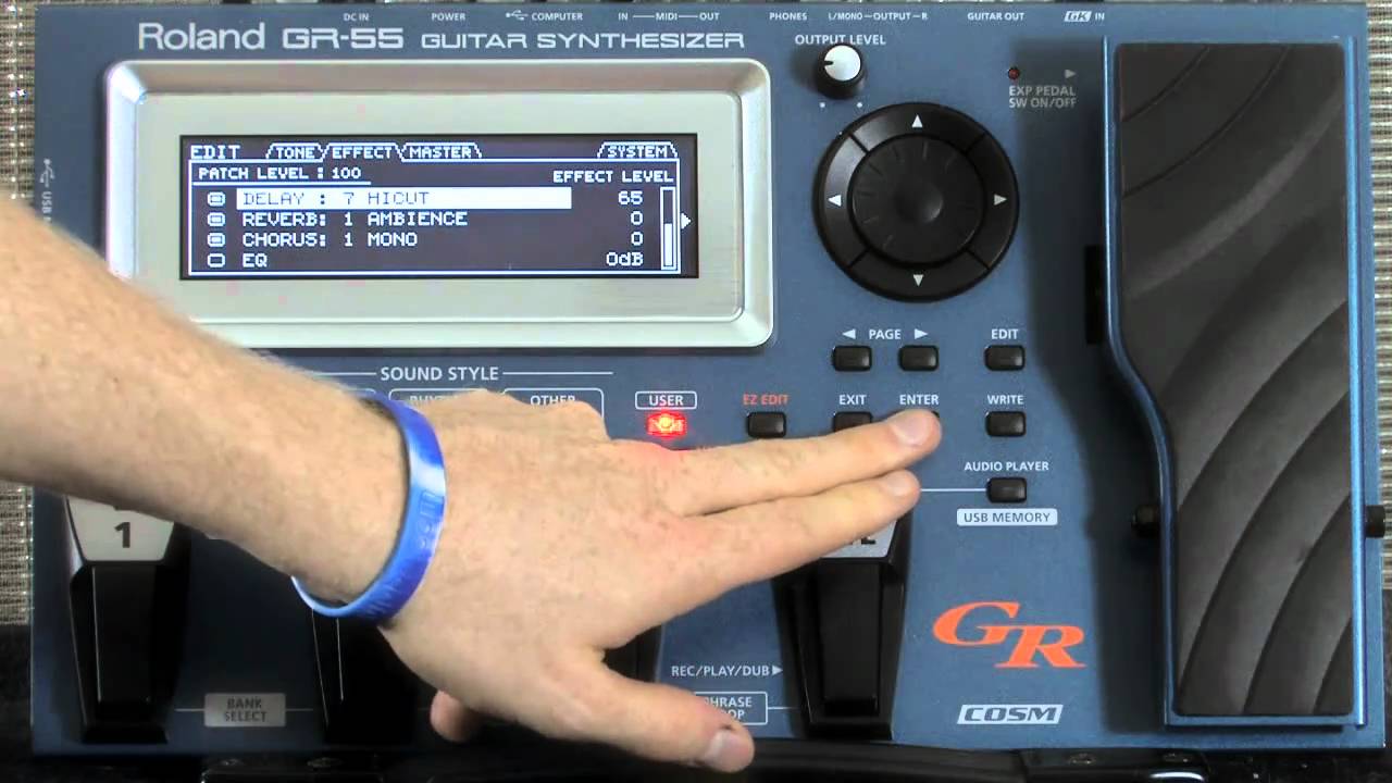 Roland GR-55 Patch Edit Tutorial Part 3 : Normal Pickup Effects