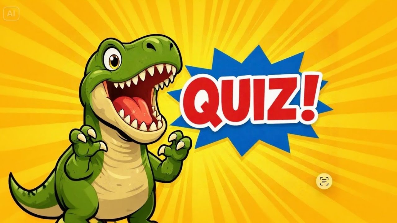 Quiz dinosaures pour enfants - 1mn de questions amusantes et éducatives