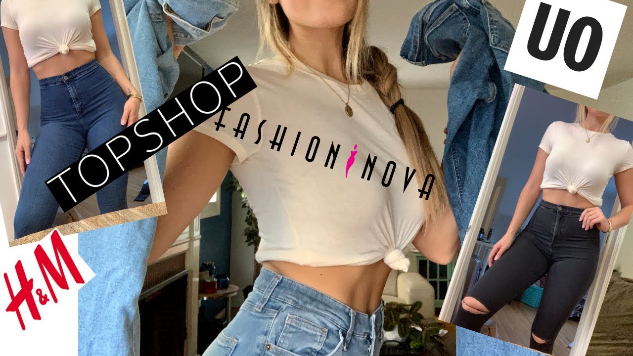 THE BEST JEANS TRY ON HAUL! FASHION NOVA,TOP SHOP,H&M AND MORE!
