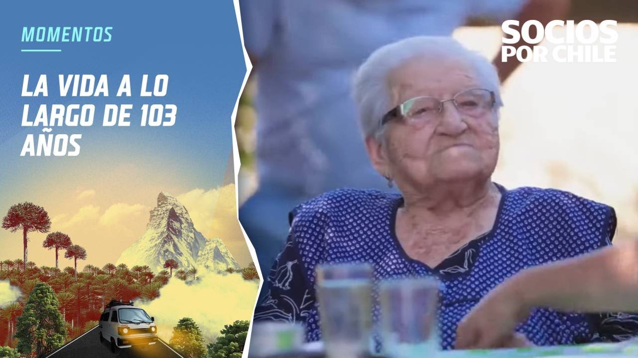 Pancho Saavedra, Jorge Zabaleta y Pedro Ruminot conocen a una señora de 103 años |Socios por Chile