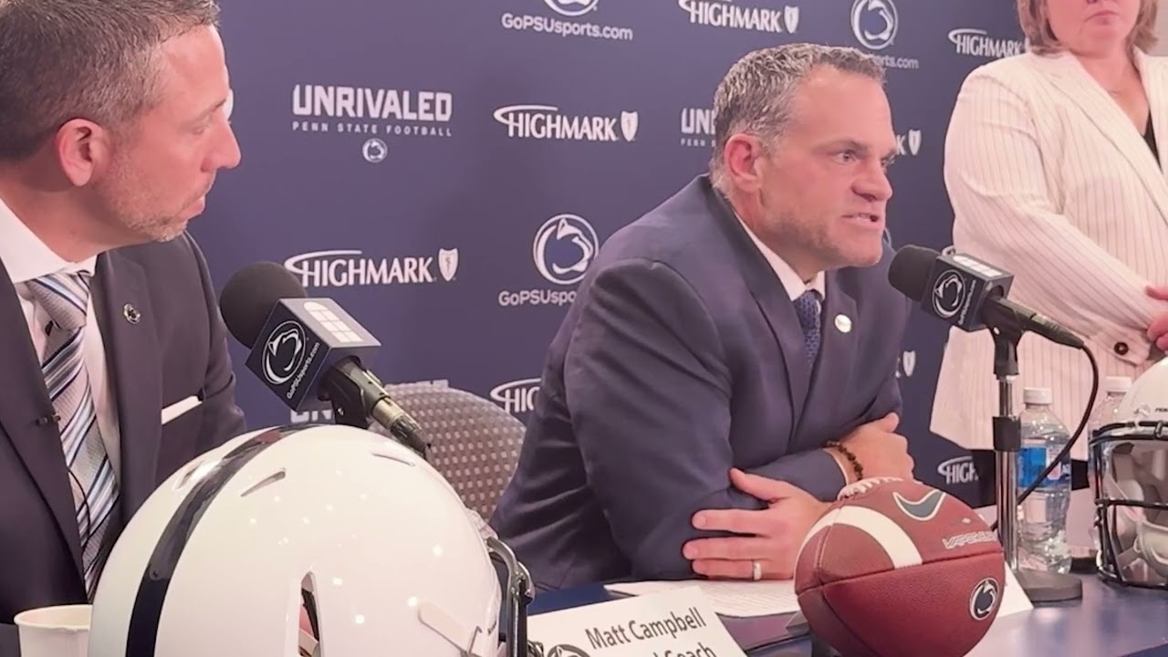 Penn State Athletic Director Pat Kraft reacts to question about leaked audio of meeting with players