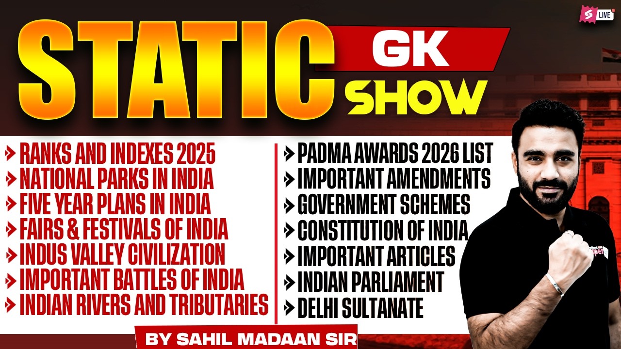 Static GK for SSC Exams in One Shot | Static GK Marathon Class | Static GK by Sahil Madaan sir