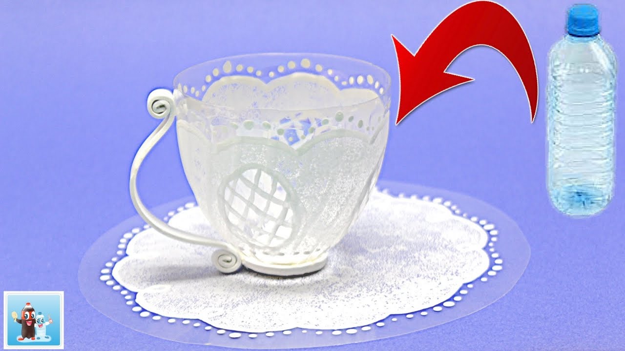 How to Transform Plastic Bottle Into Beautiful Mug - Art and Craft Ideas