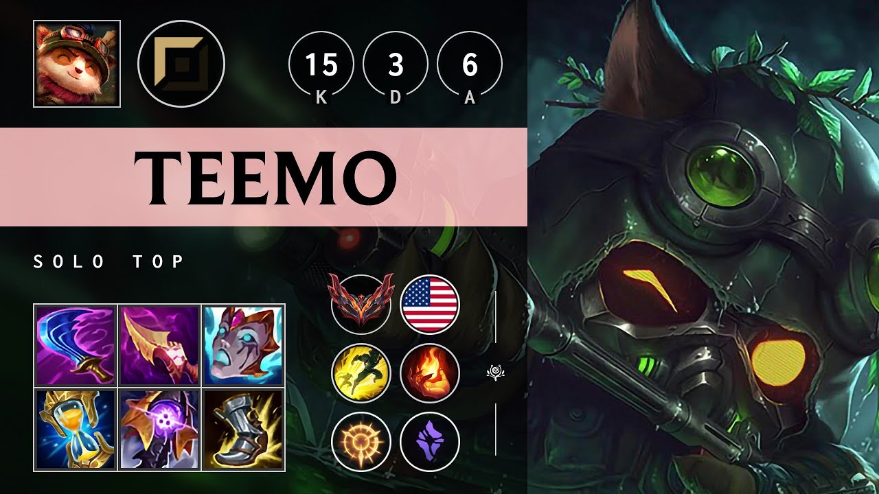 Teemo Top vs Ryze: Dominating - NA Grandmaster Patch 14.18